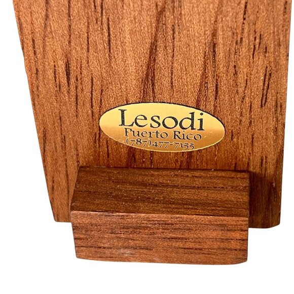 Lesodi Puerto Rican Art Hand Painted Wooden Set Of 3 Angel Church Colorful - Picture 6 of 13